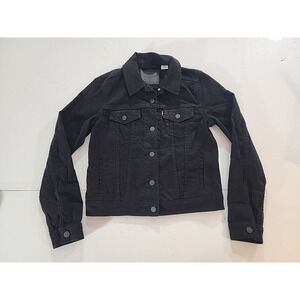 Levi's Women's Original Trucker Jacket Black Denim Jean Jacket Size S Small